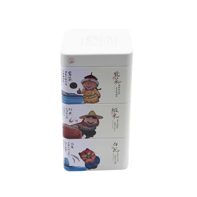 Customizable Tin Box for Cookie & Candy Elegant Stacked Cans Packaging Food-grade iron cans Recyclable iron cans