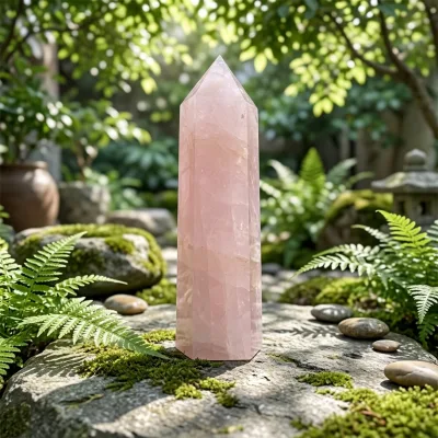Factory Price Natural Energy Healing Crystal Crafts Point Mixed Rose Quartz Lapis Lazuli Tower for Home Decoration