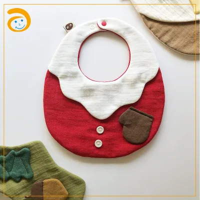 Christmas New Arrival Muslin Cotton Feeding Cloth Baby Burp Cloth Baby Bib
