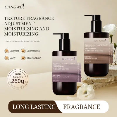 BANGWEI Private Label Hand Care Lotion 260g Moisturizer for Dry Hands Jasmine Essential Oil Non-sticky Hydrating Hand Cream