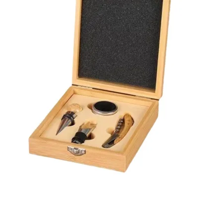 FEI TSWEI High-end Bamboo Box Bottle Opener Set Multi-functional Wine Opener Four-piece Gift Set Vintage Style Light Luxury