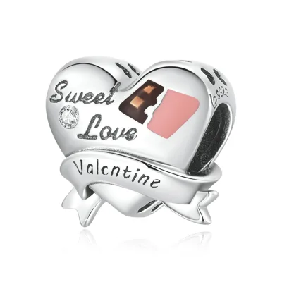 Lettering love Gift Box Diy Bracelet Beaded Valentine's Day Gift 925 Silver Beads Loose Beads BSC571