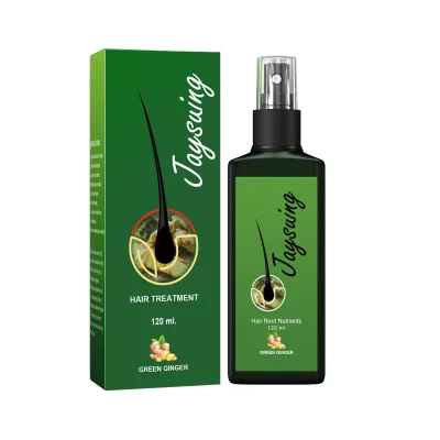 Jaysuing Vegan Herbal Hair Growth Serum with Ginger Concentrated Formula for Hair Roots & Scalp Massage Treatment Home Use