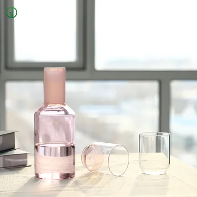 Water Carafe Set with Lid Colored Heat Resistant High Borosilicate Cold Glass New Clear Modern