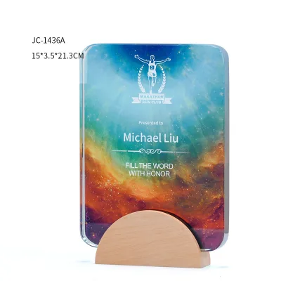 Professional Manufacturer's Unique Solid Wood Crystal Trophy Award Ceremony Trophies