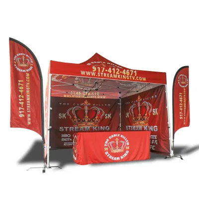 Professional 10x10ft Pop up Exhibition Tent with Walls Custom Logo Printed Aluminum Frame Canopy Shelter