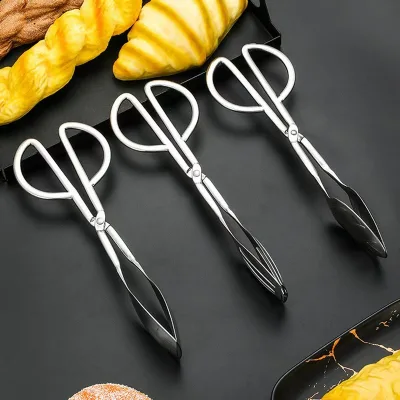 BBQ Steak Meat Clip Buffet Restaurant Cooking Salad Tongs Stainless Steel Spoon/Fork Scissor