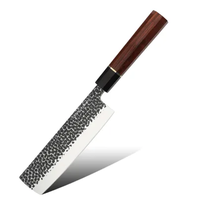 KITCHENCARE Vegetable Knives Black Non-stick Custom Nakiri Knife Wood Kitchen Knife