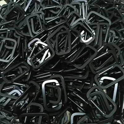 Custom square Aluminum Clip Keychain Rectangle Carabiner for Dog