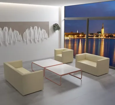 High-quality Modern Italian Minimalist Design Leather Eco-friendly Office Executive Sofa Set for Home Office and Hotel