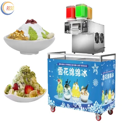 Heavy-duty Snowflake Ice Maker Commercial Crush Snow Bingsu Shaved Ice Shaver Machine