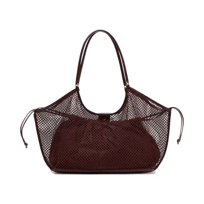 New Large-capacity Retro Polyester Handbag with Two Shoulder Straps Personalized Design Fashion Style Versatile Women's Bag