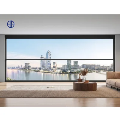 Automated Voice Remote Control Aluminum Broken Bridge Smart Lifting Retractable Glass System Vertical Sliding Electric Window