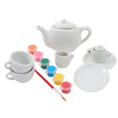 Kids DIY Painted Graffiti Teapot Set