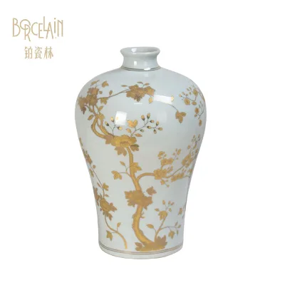 Mini Ceramic Gorgeous Designs Vases, Porcelain Garden Bud Showpieces White Vase