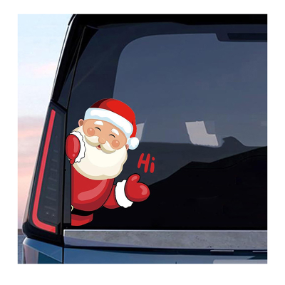 Custom Christmas Snowman Car Stickers Waterproof PVC Santa Window Decals Creative Decorative Stickers for Cars