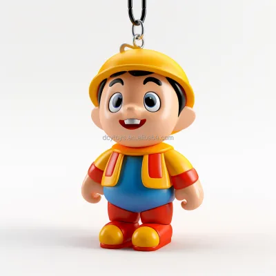 Anime Game Character 3D PVC Cartoon Figure Promotional Gift Small Plastic Keychain with Custom Logo CE Certified
