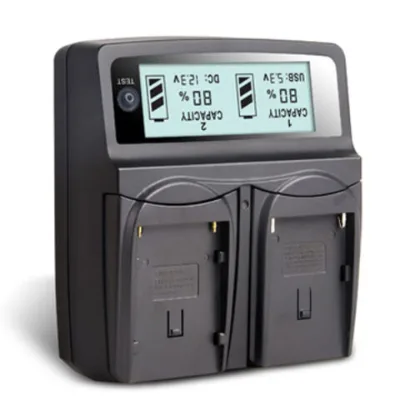Super fast dual charger with highlight LCD display
