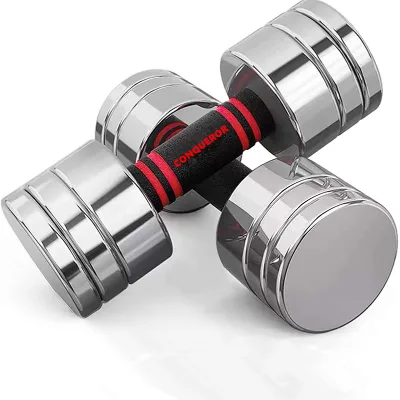 Adjustable Round Head Dumbbell Fitness Weight Lifting Chromed Steel Dumbbell Set