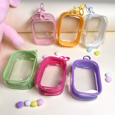 Custom Logo Waterproof Doll Carrier Bag PVC High-Transparency 3D Closed Transparent Blind Box Display Storage Bag