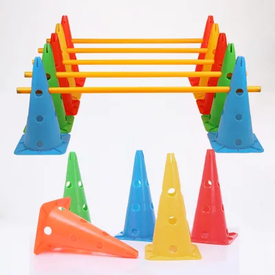 Soccer Training Cone Hole Design Bright Color Resilient Anti-cracking Pressure Resistant Cones Marker Bucket Soccer Equipment