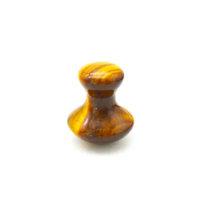 Natural Tiger Eye Mushroom Gua Sha Hand Carved Facial Massager for Anti-Wrinkle Muscle Relaxation New Arrival
