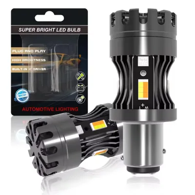 Highly Customizable Dual Color 1157/3157 Canbus LED DRL Aluminum Car Headlamp Bulbs DRL LED Daytime Running Light for BMW E46