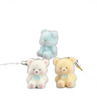 Mixed Flocked Resin Animal Charms Cute Color 3D Mini Pendant DIY Jewelry Making Accessory Keychain Bag Hanging Ornament
