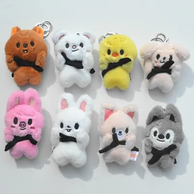 STAY Magnetic Doll SKZ Ate, Key Belt with Face and Bean Eyes, Shawl Scarf, Face Magnet Doll