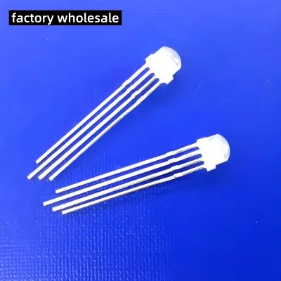 WS2811 / WS2812 Dip F5 LED 5V Warm White 2700K - 3000K Fashing 30deg Frost Diffused Addressable LED Diode 5mm