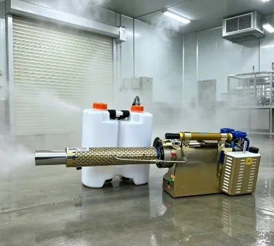 Robust Motor Driven Sprayer Machine for Liquid Disinfection and Pesticide Application on Farm Plant Bases