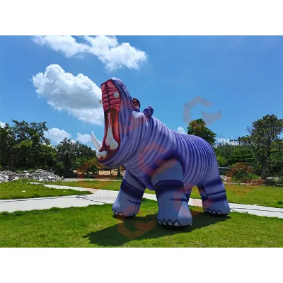 Holiday Animal Inflatable Cartoon Customized Giant Festival Event Inflatable Hippo for Sale