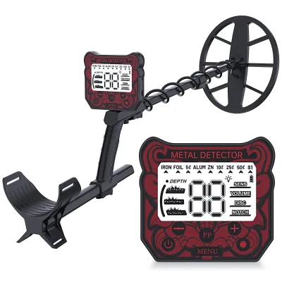 Durable Metal Detector GT894 Adults IP68 Waterproof High Sensitivity Black 1 Year Warranty for Beach Forest Use