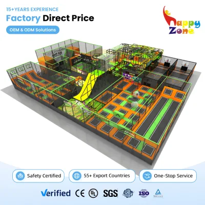 Adventure Zone Interactive High Performance Sturdy Durable Robust Commercial Grade Large Scale Trampoline Park for Shopping Mall