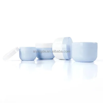 High Quality 80ml 120ml 200g 250g Single Wall PP Plastic Blue Colorful Cosmetic Jar Round Shape Skin Care Cream Jars
