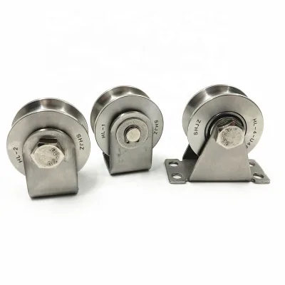 SHJZ 48mm/68mm H/U/V/flat Wheel Used for Machine Parts Stainless Steel U-shaped Lifting Wheel