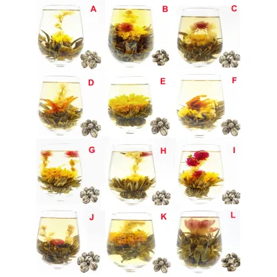 Wholesale Chinese Blooming Flowers Tea Balls Dried Pure Flowering Blooming Tea Gift Package for Weight Loss