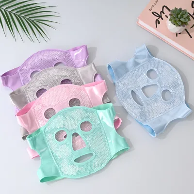 Ice & Hot Compress Eye Mask with Gel Beads Super Soft Cooling Face Mask for Postoperative Recovery Polyester Material