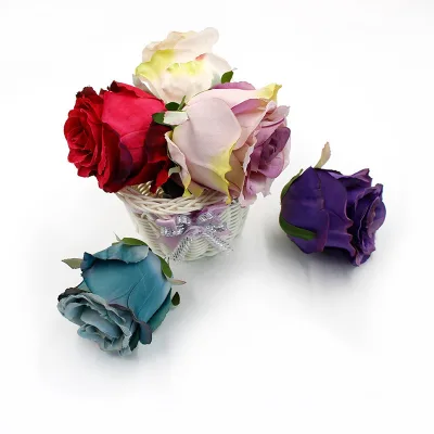 Hot Pink 8 to 9cm Rose Heads Artificial Silk Flower Heads for DIY Wedding Rose Heads