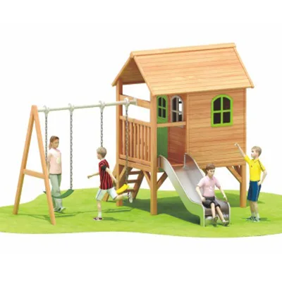 Wooden House Swing Series Family Small Children's Play Equipment