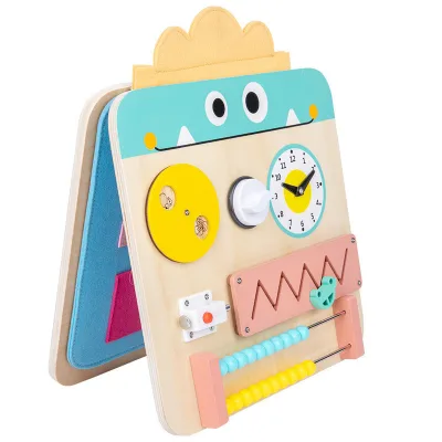 Early Educational 4 Sides Foldable Busy Board Baby Sensory Training Montessori Personalized Busy Board