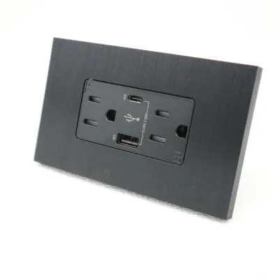 20A 125V US Outlet Receptacle Auto test for Canada and American Ground Fault 18W Double QC 3.0 USB Port Socket