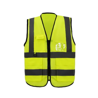 Wholesale Custom Fluorescent Green High Reflective Safety Cloth Vest Personal Security Work Wear Outdoor Motorcycle Driving Use