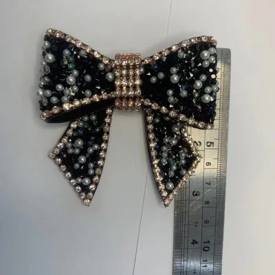 Children Shoes Buckle Lady Fashion Shoes Bow Knot Shoe Accessories Buckle with Rhinestones