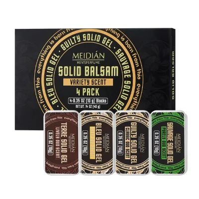 Hot Selling 4 Pack Variety Scent Men's Luxury Miniature Solid Perfume Set Eau De Parfum for Personal Use & Gifting