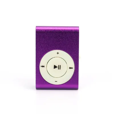 Aomago Purple Mini Clip MP3 Player with for 4.0 Aluminum Alloy Body Play/Pause Controls for Music Listening-Sports Use