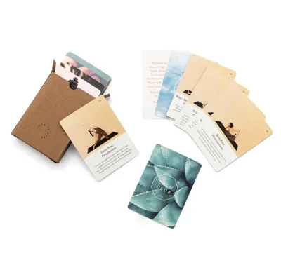 High Quality Custom Fitness Girls Yoga Card Deck to Perfect Your Poses