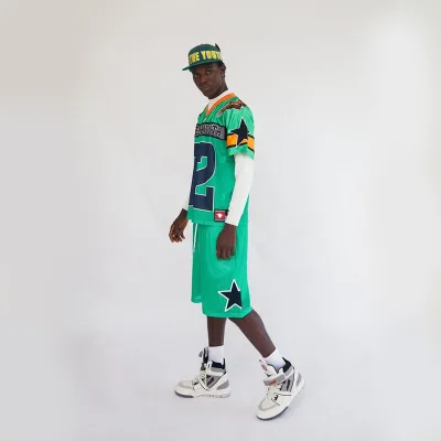 DiZNEW Custom logo Basketball Set Summer Plus Size Breathable Sports T-shirt and Shorts Two-piece Set for Men