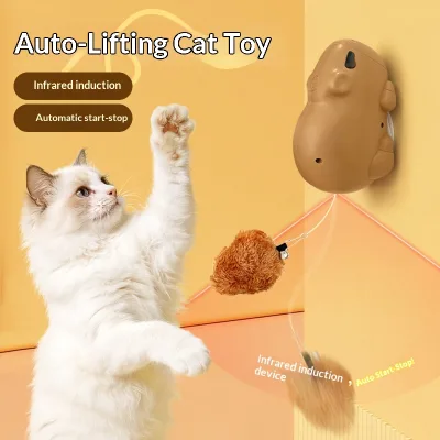 New Arrival Pet Smart ABS Material Capybara Lifting Cat Ball Automatic Induction Indoor Cat Toy