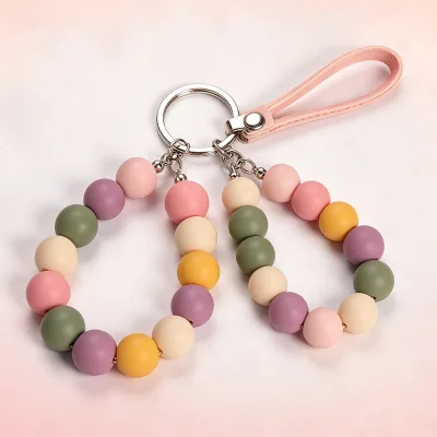 Borjay Baby Pacifier Chain Accessory DIY Jewelry Making Loose Spaced Round 15mm Silicone Beads 2026 New Morandi Colors